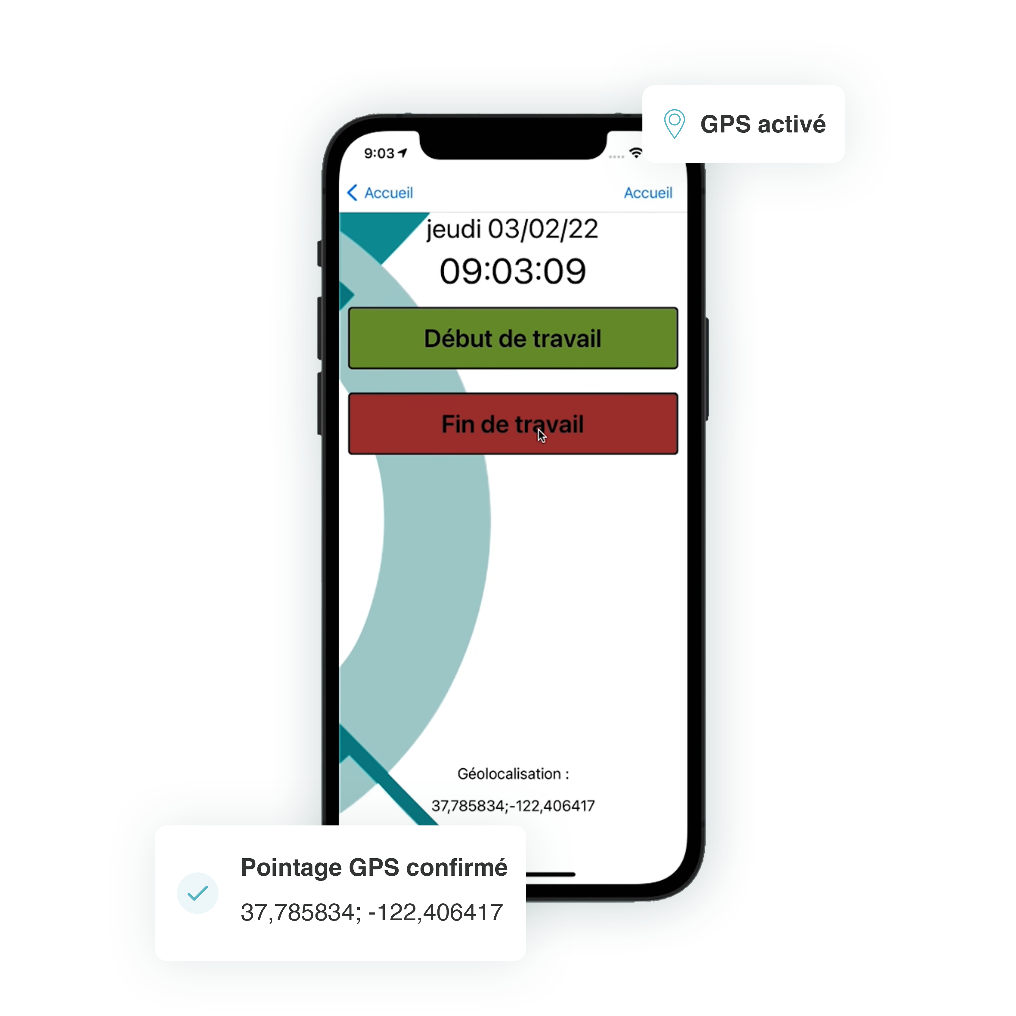 Pointeuse smartphone RégliCe